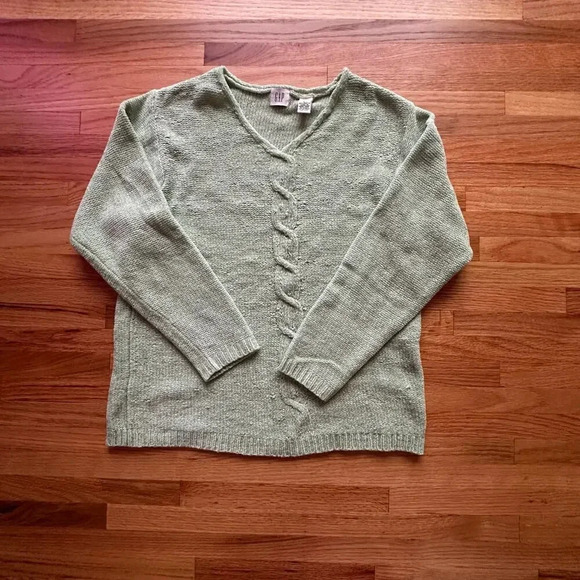 VINTAGE x GAP Womens Mint Green Soft Cozy Sweater, 90s, Y2K l SIZE LARGE - Picture 2 of 6